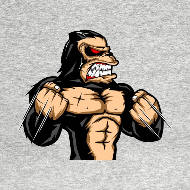 Angry Gorilla by Wavey's